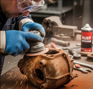 مرحله سنباده‌زنی و آماده‌سازی سطح رنگ پودری | رنگ پودری آداک