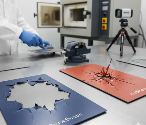 عدم چسبندگی و کنده شدن رنگ پودری | رنگ پودری اداک عیب یابی پخت رنگ پودری