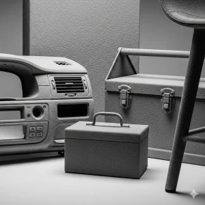 کاربرد رنگ پودری سمباده‌ای را در صنایع مختلف، از خودرو تا مبلمان