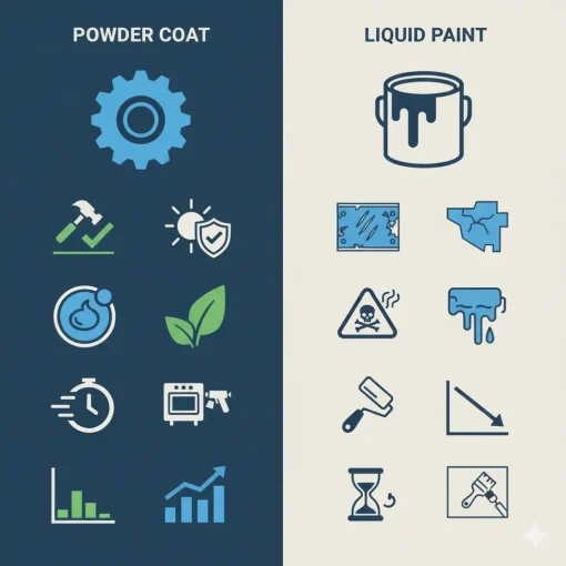 مقایسه دقیق و جامع از ۱۱ جنبه کلیدی رنگ پودری با رنگ مایع
